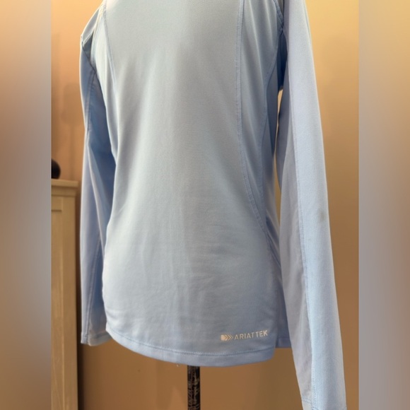 Women’s ARIAT TEK light blue 1/4 zip pullover- Size small - Picture 4 of 9